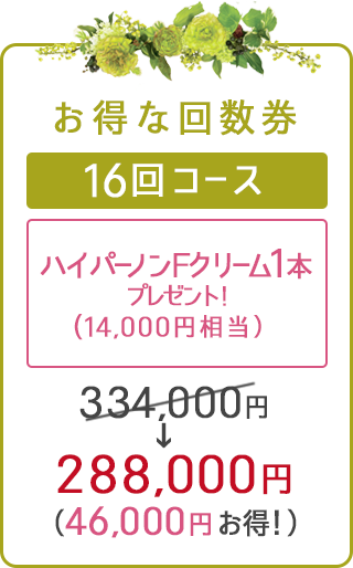 回数券・16回コース
