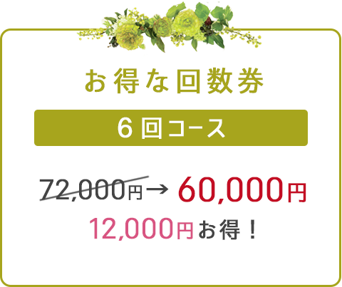 回数券・6回コース